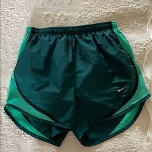 Green Nike shorts